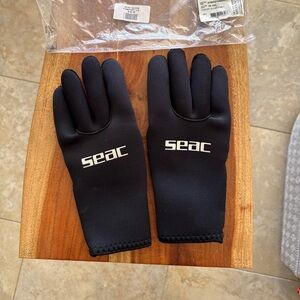 Seac Black Diving Gloves